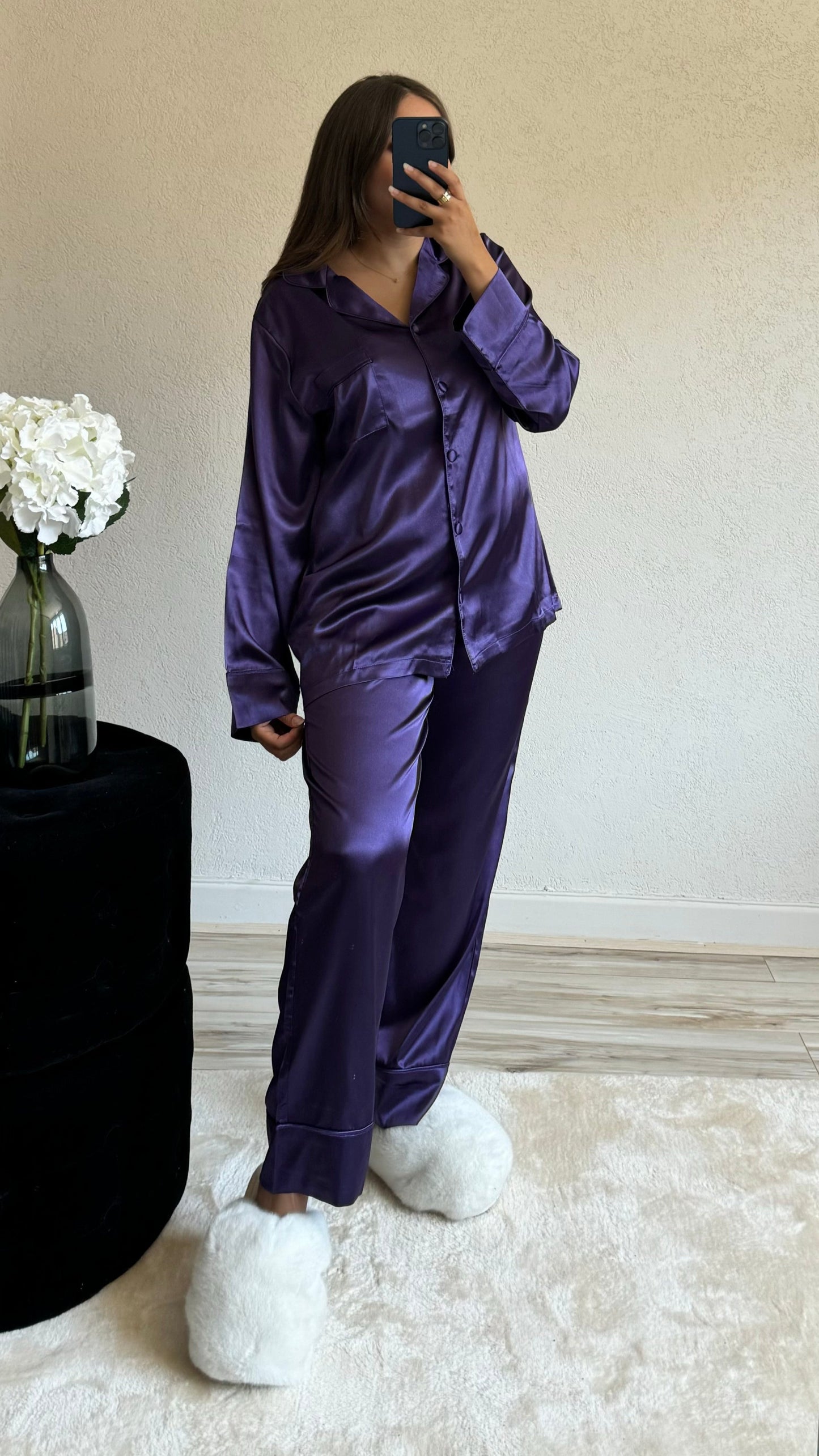Pyjama en satin Prune