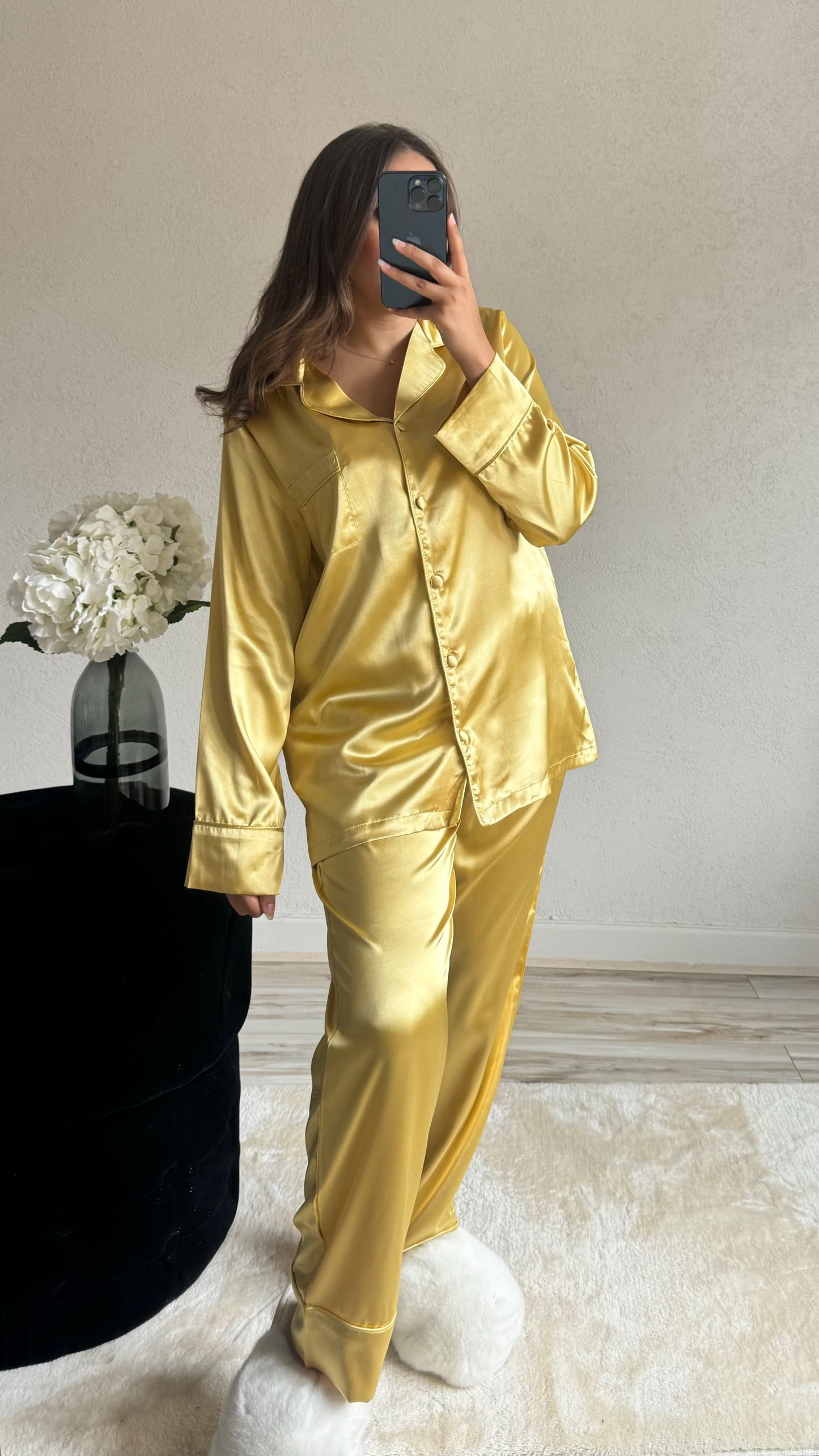 Pyjama en satin Miel Doré