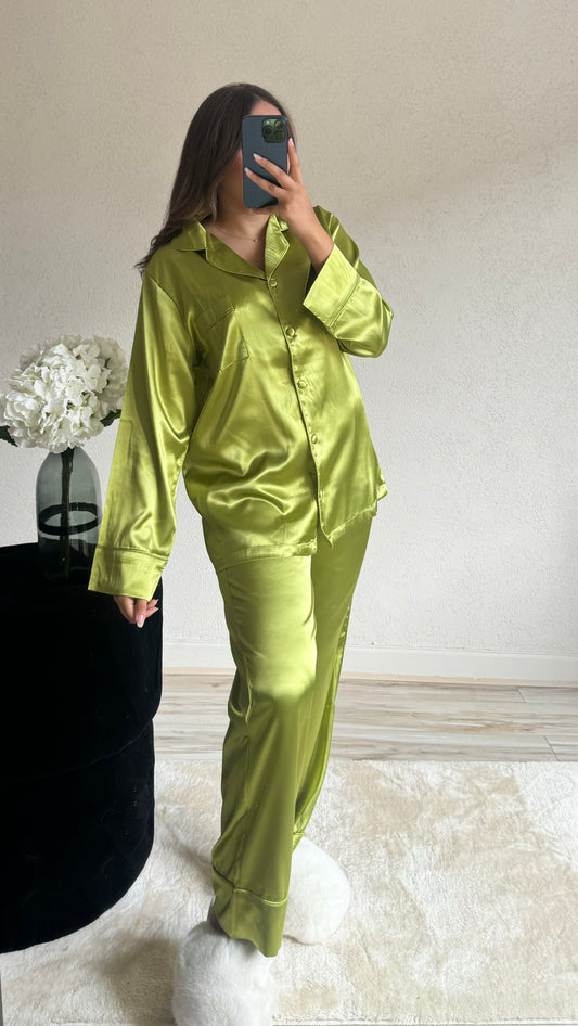 Pyjama en satin Olive