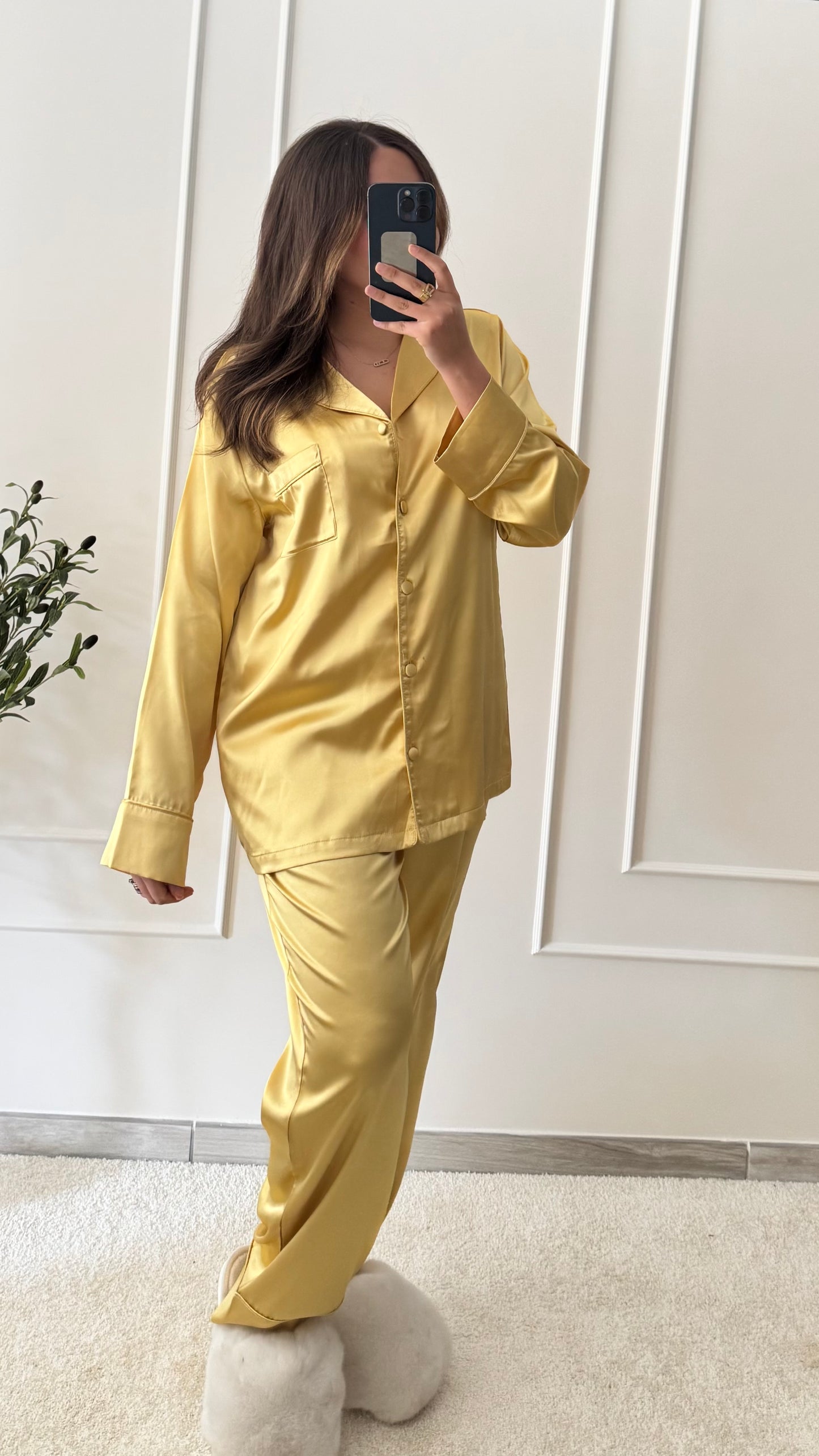 Pyjama en satin Miel Doré