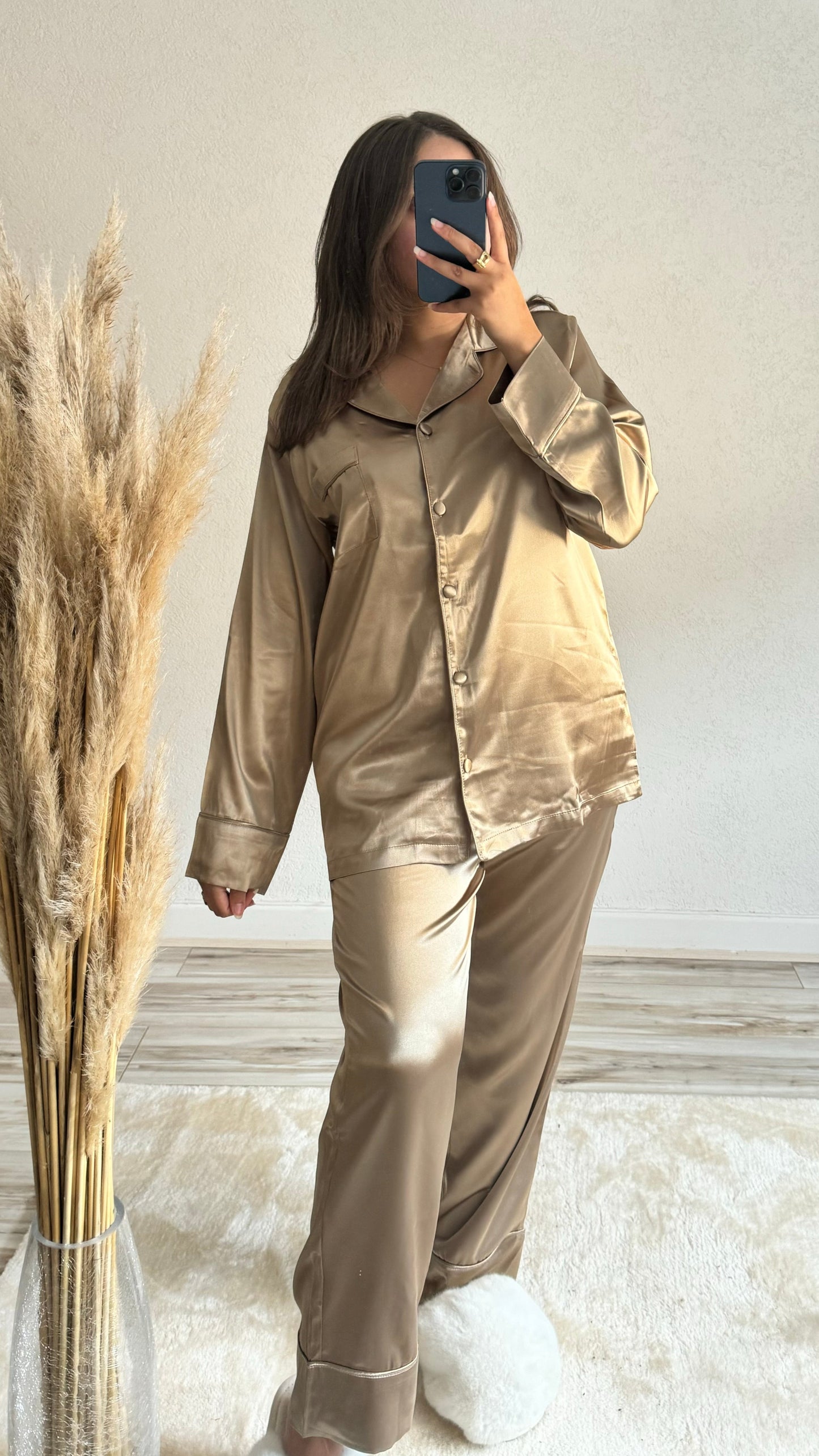 Pyjama en satin Sable