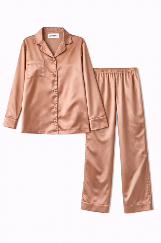 Pyjama en satin Terracota