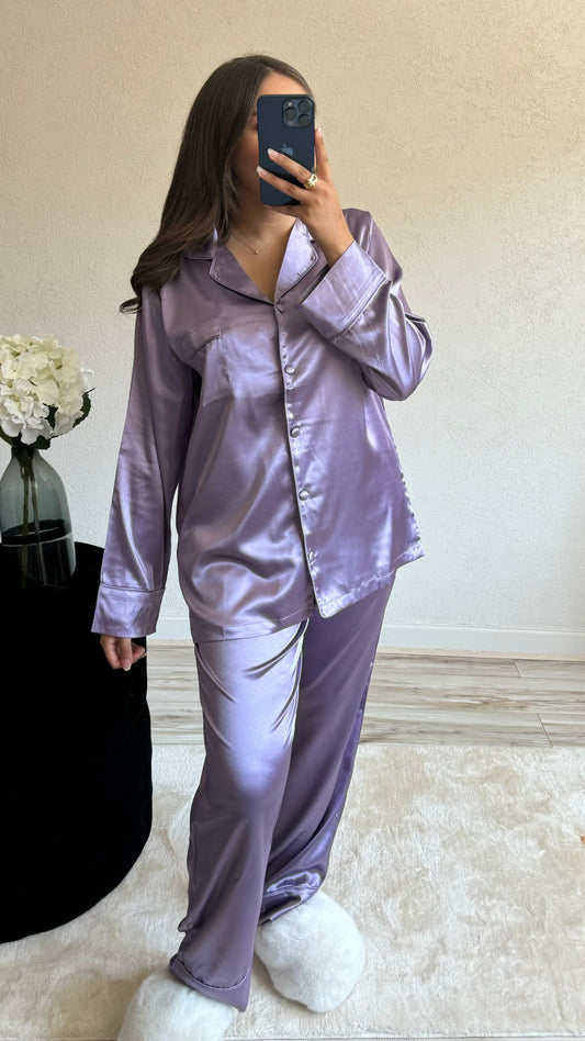 Pyjama en satin Lavende