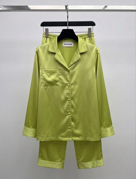 Pyjama en satin Olive