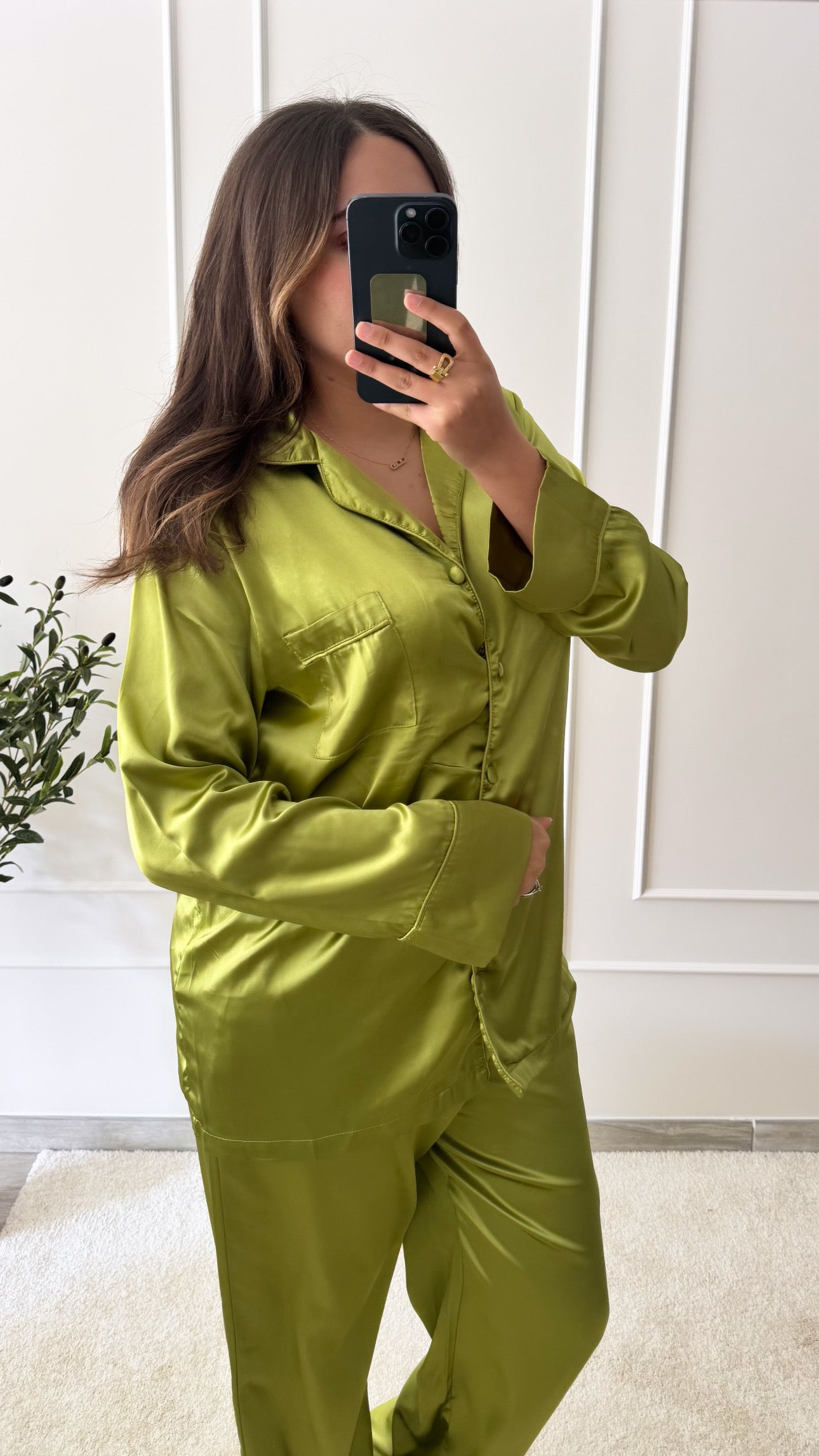 Pyjama en satin Olive