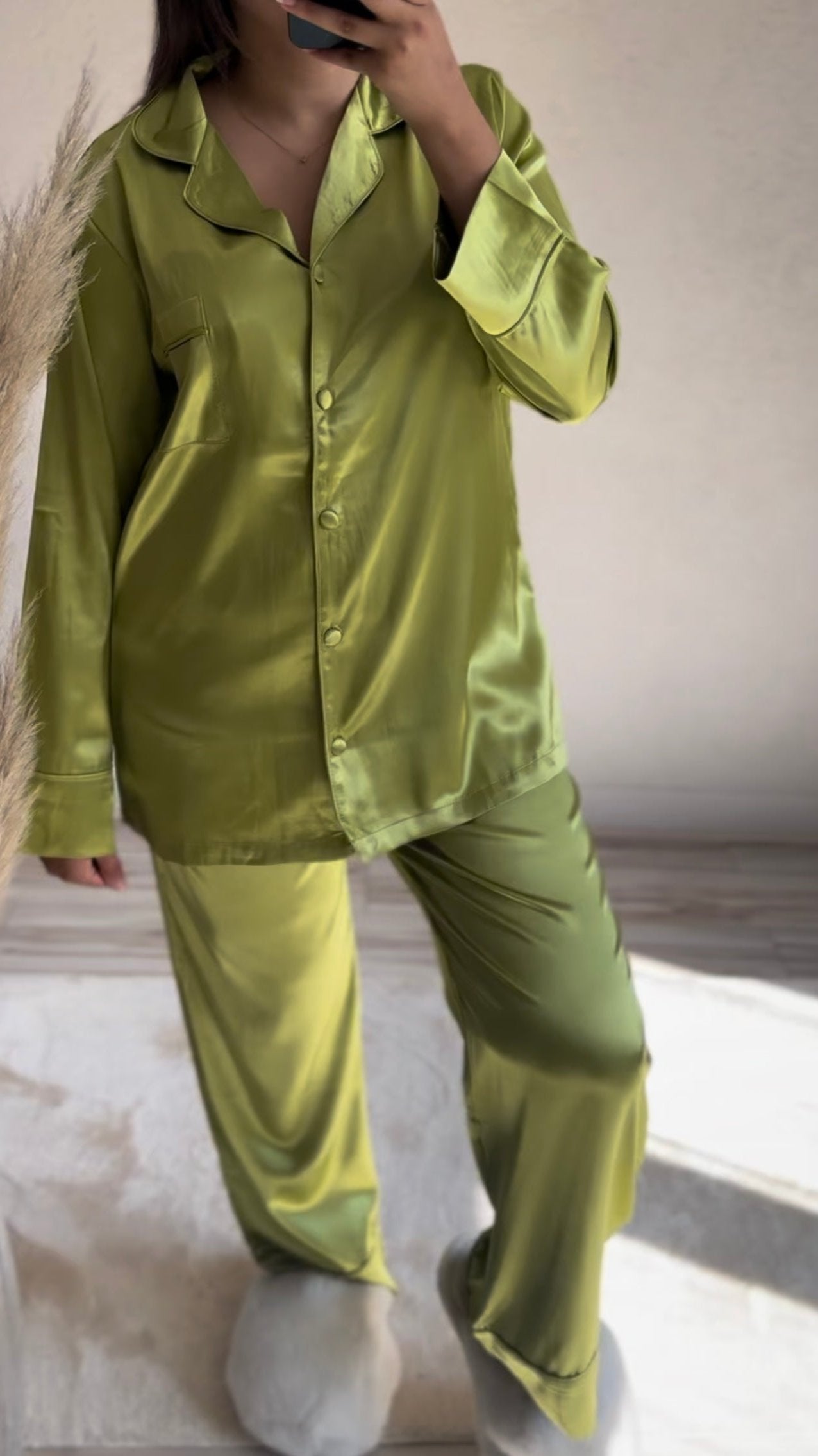 Pyjama en satin Olive