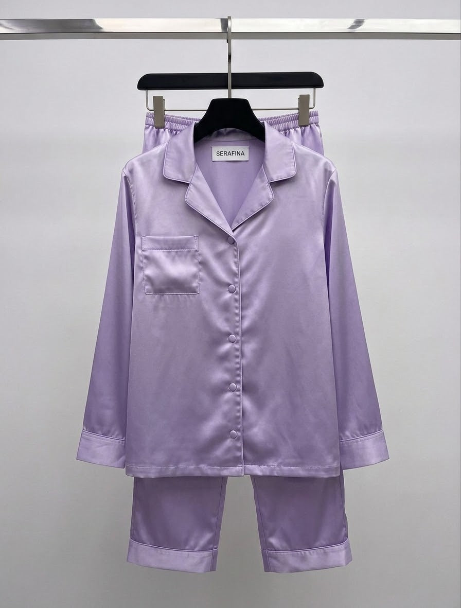 Pyjama en satin Lavende