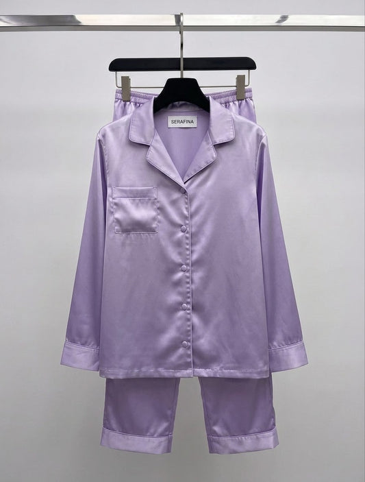 Pyjama en satin Lavende